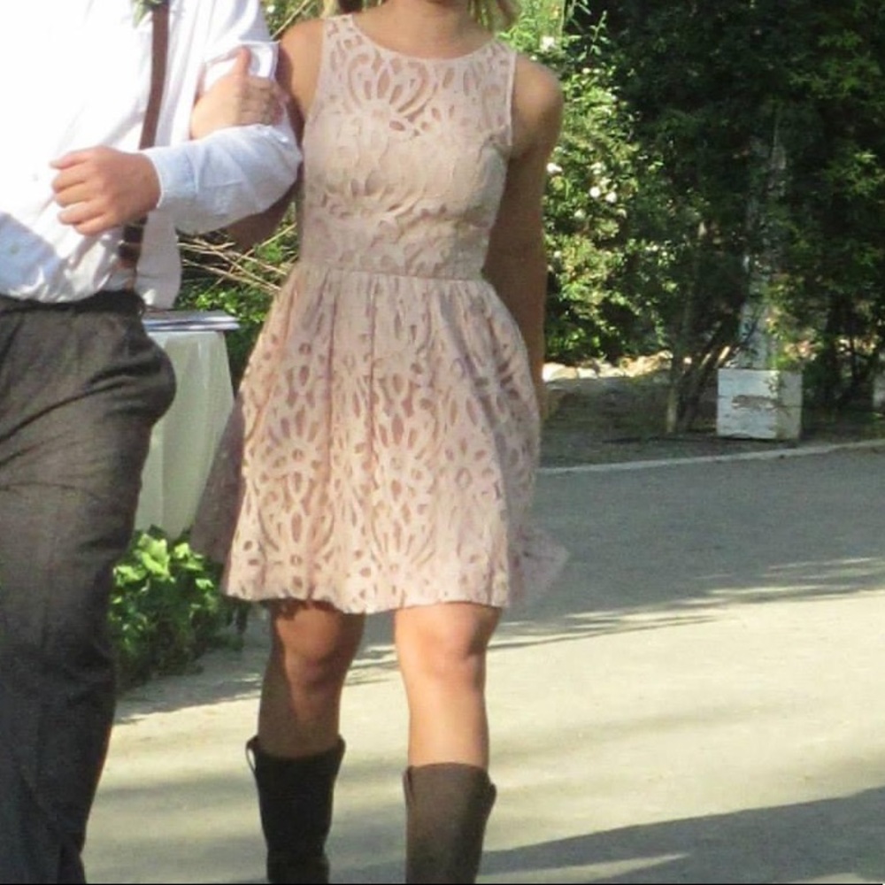 Lauren Conrad Lace Dress Blush Pink